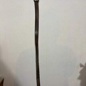 Worn Brown Leather Belt - 44" Long